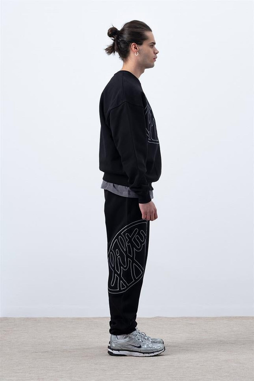 Fifty Pieces-Siyah Core Loose Fit Jogger-Eşofman-5-roqelvaxirum.shop