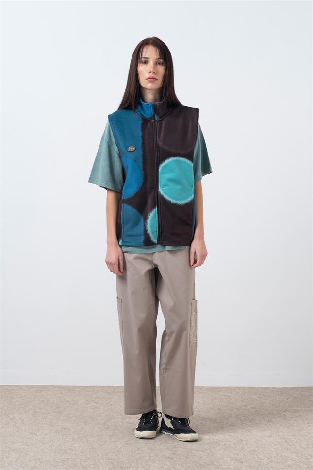 Fifty Pieces-Yeşil Fermuarlı Polar Yelek-Yelek-3-roqelvaxirum.shop