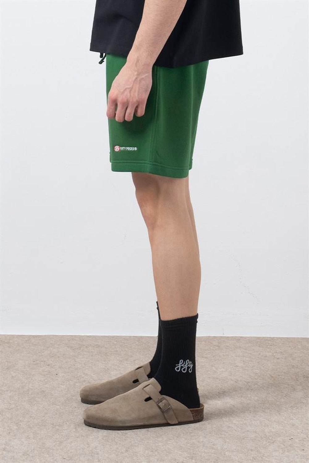 Fifty Pieces-Yeşil Loose Fit Jogger şort-Şort-3-roqelvaxirum.shop