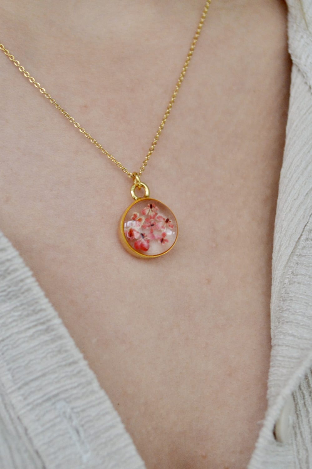 Fiorel Design-Depth Of Pink Circle Kolye-Kolye-2-roqelvaxirum.shop
