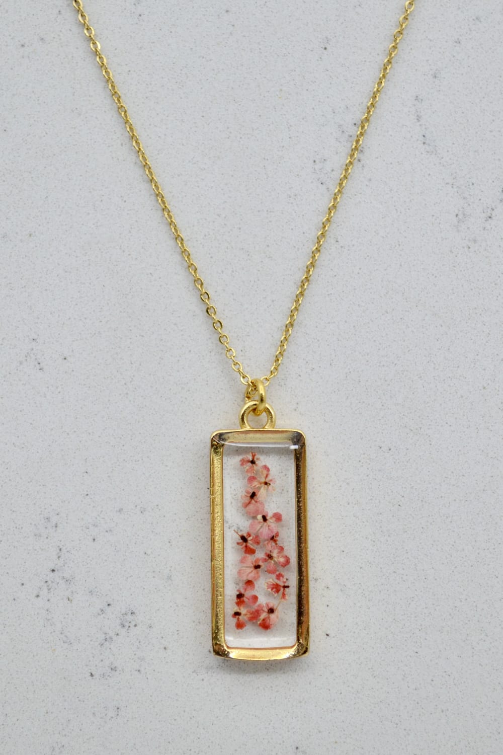 Fiorel Design-Depth Of Pink Rectangle Kolye-Kolye-3-roqelvaxirum.shop