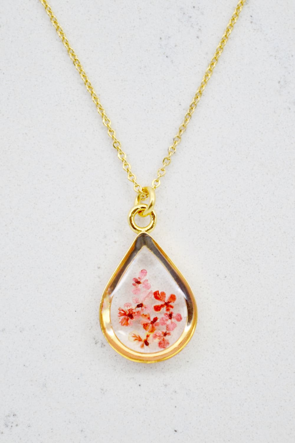 Fiorel Design-Depth Of Pink Teardrop Kolye-Kolye-3-roqelvaxirum.shop