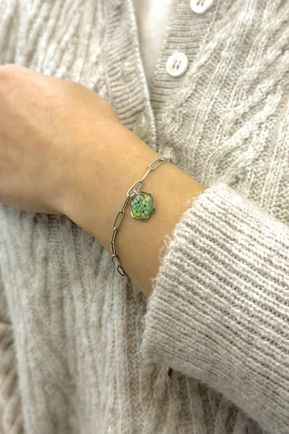 Fiorel Design-Golden Garden Rhodium - Blue Bileklik-Bileklik-2-roqelvaxirum.shop