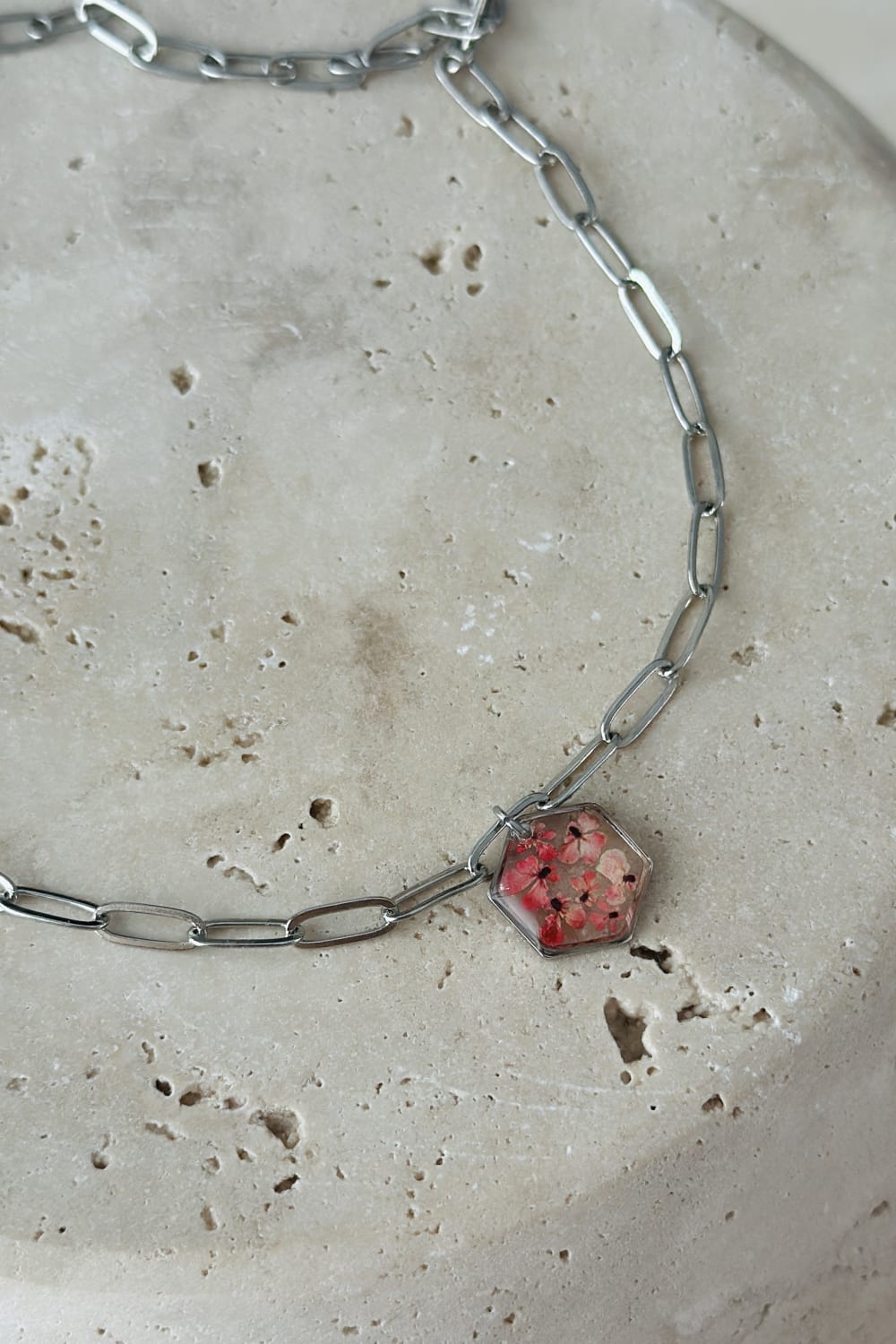 Fiorel Design-Golden Garden Rhodium - Pink-Kolye-1-roqelvaxirum.shop