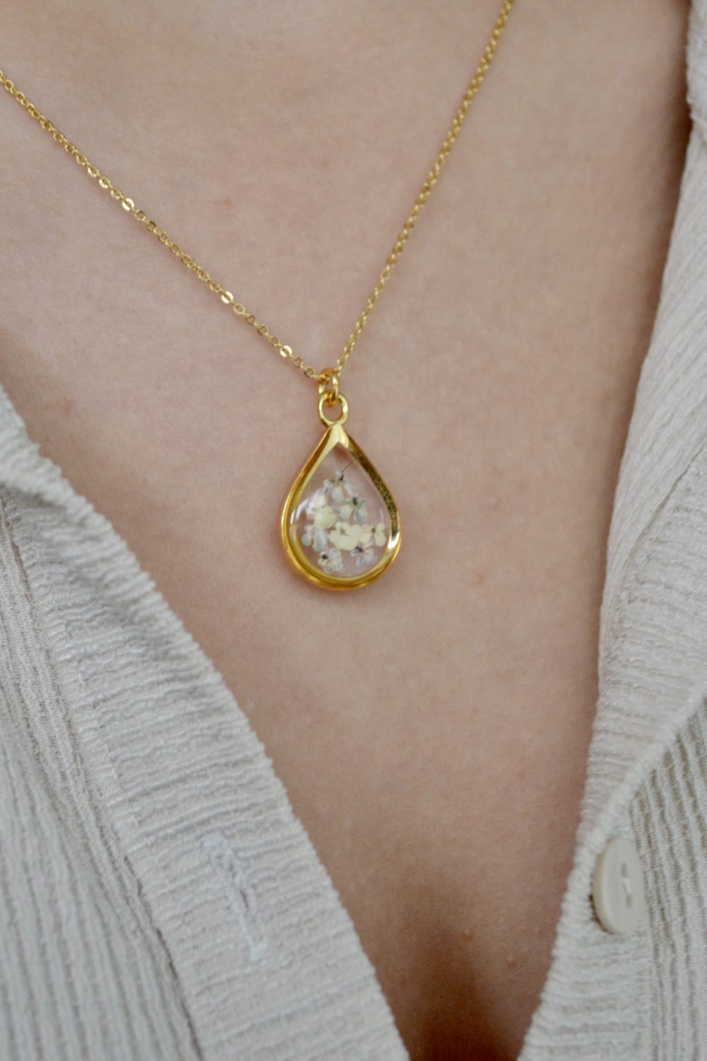 Fiorel Design-Muted Violet Teardrop Kolye-Kolye-2-roqelvaxirum.shop