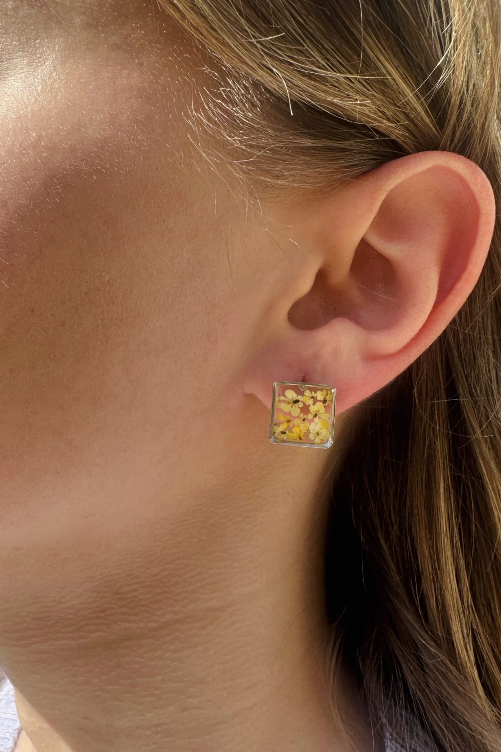 Fiorel Design-Tiny Garden Square Rhodium - Yellow-Küpe-2-roqelvaxirum.shop
