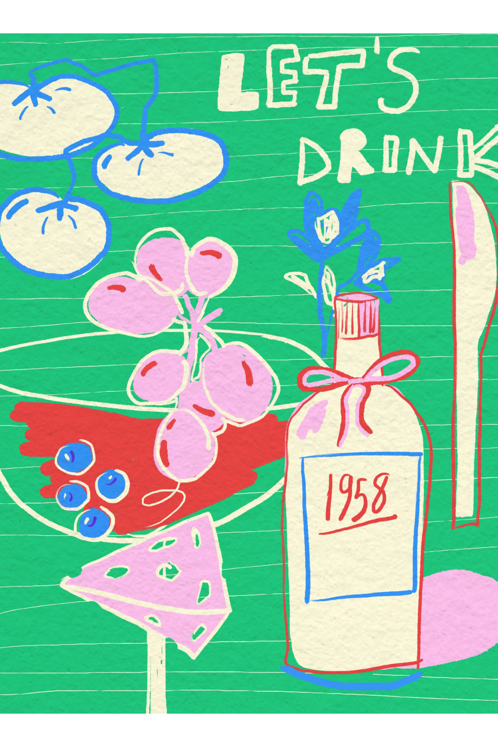 Fulya Genç-Let's Drink Artprint-Tablo-2-roqelvaxirum.shop
