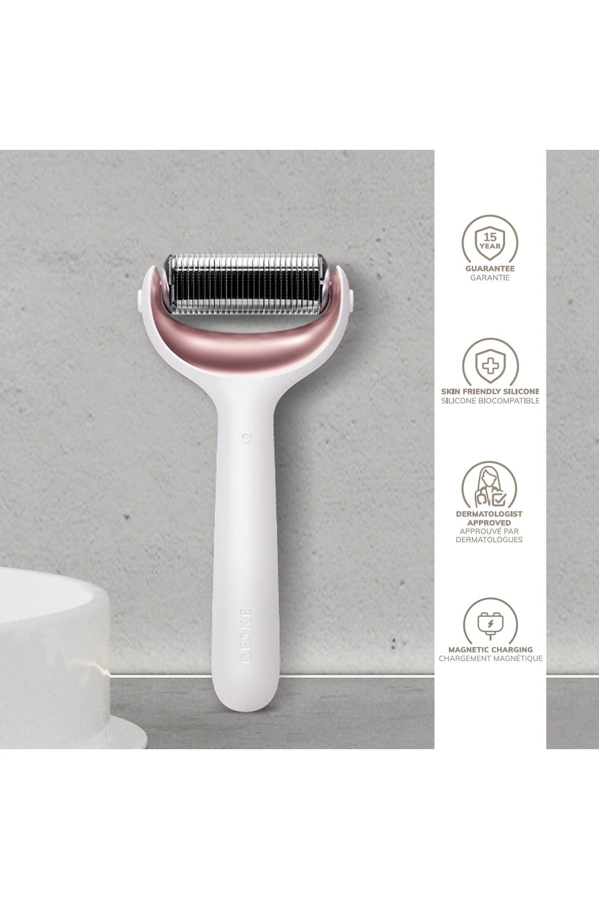 Geske-Mikro İğneli, Buz Başlığı, Pembe Kuvars Başlıklı Dermaroller | Micro Needle Face & Body Roller-Cilt Bakım Aletleri-27-roqelvaxirum.shop