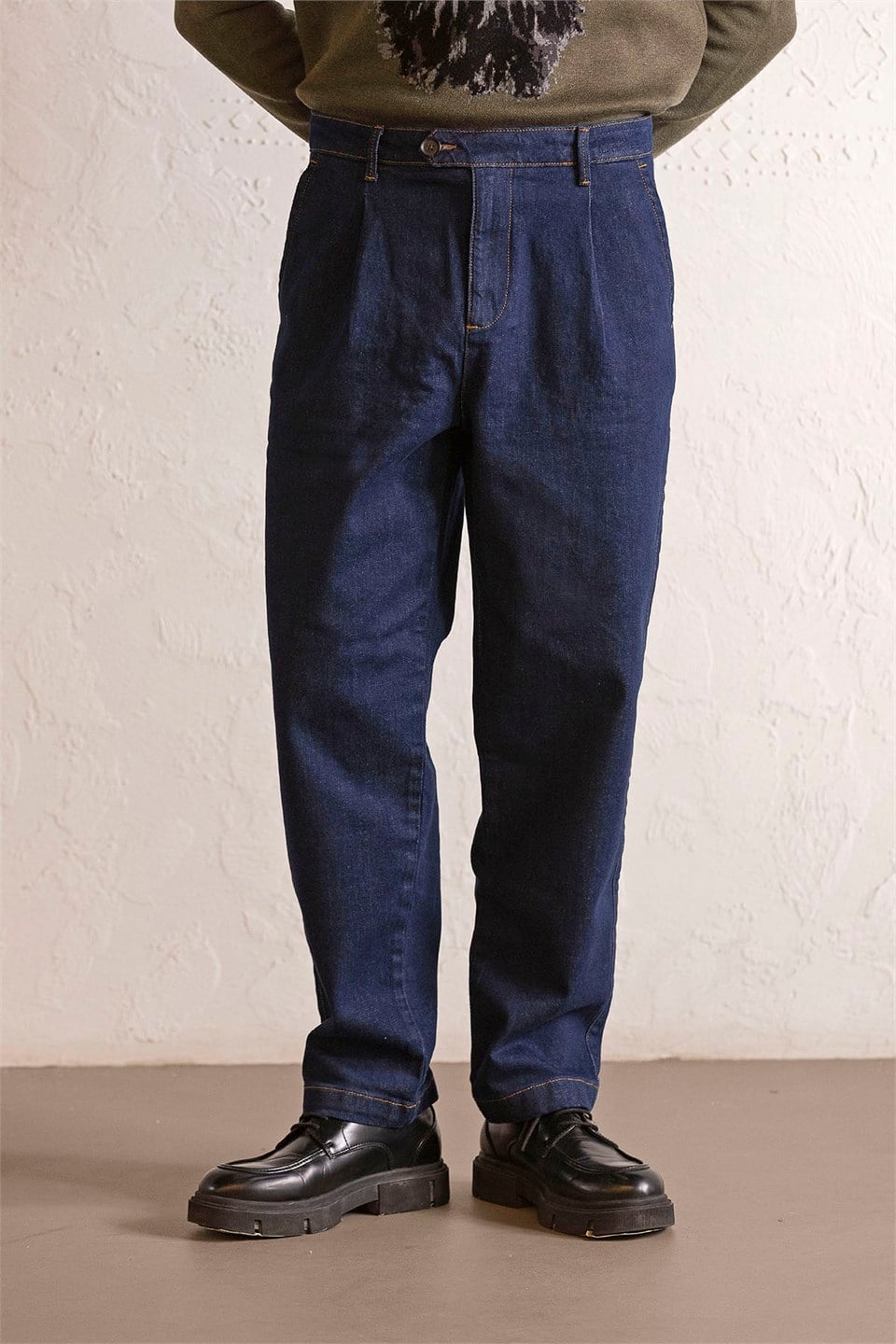 GMG Firenze-Gusto Detaylı Baggy Fit Denim Erkek Pantolon-PANTOLON-1-roqelvaxirum.shop