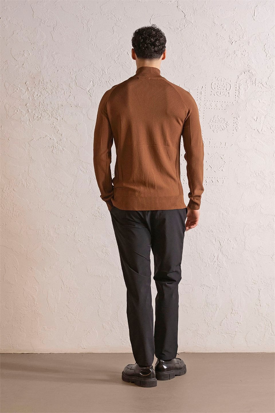 GMG Firenze-Dik Yaka Fermuarlı Reglan Kol Erkek Kazak-Kazak & Triko-4-roqelvaxirum.shop