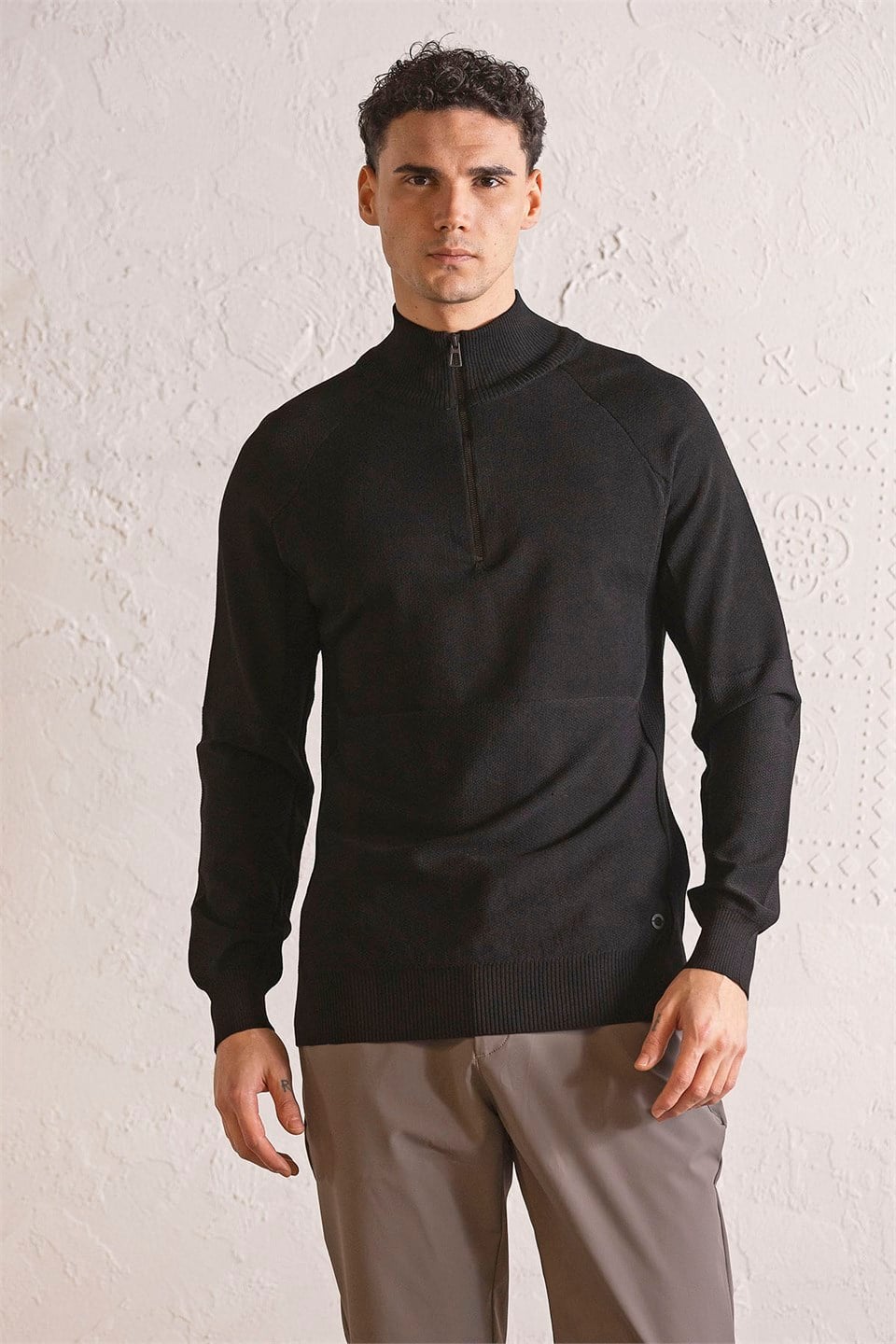 GMG Firenze-Dik Yaka Fermuarlı Reglan Kol Erkek Kazak-Kazak & Triko-4-roqelvaxirum.shop