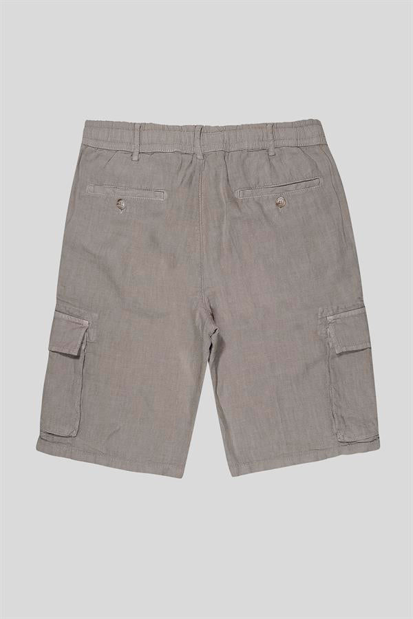 GMG Firenze-Kargo Model %100 Keten Erkek şort-Şort-2-roqelvaxirum.shop