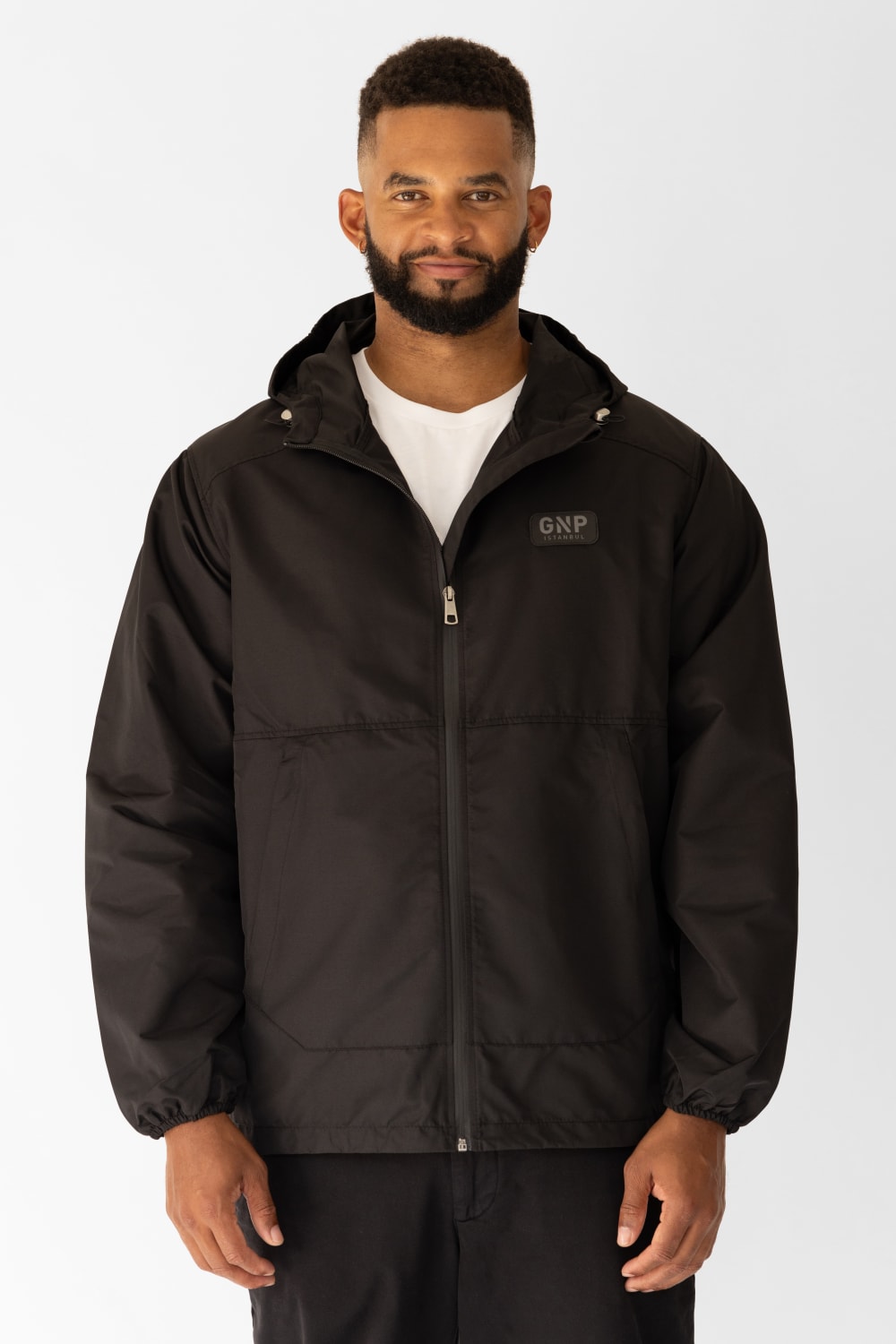 GNP İstanbul-Black Waterproof Rain Jacket-Yağmurluk-1-roqelvaxirum.shop