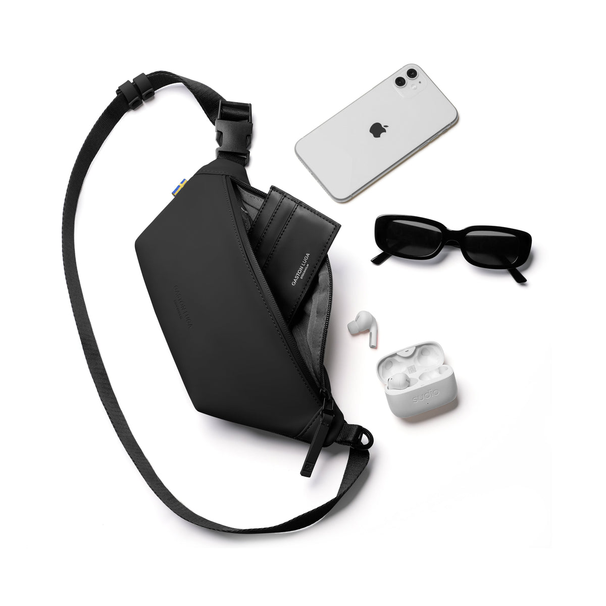 Gaston Luga-Gaston Luga Däsh Bumbag Bel çantası Black-Bel Çantası-4-roqelvaxirum.shop