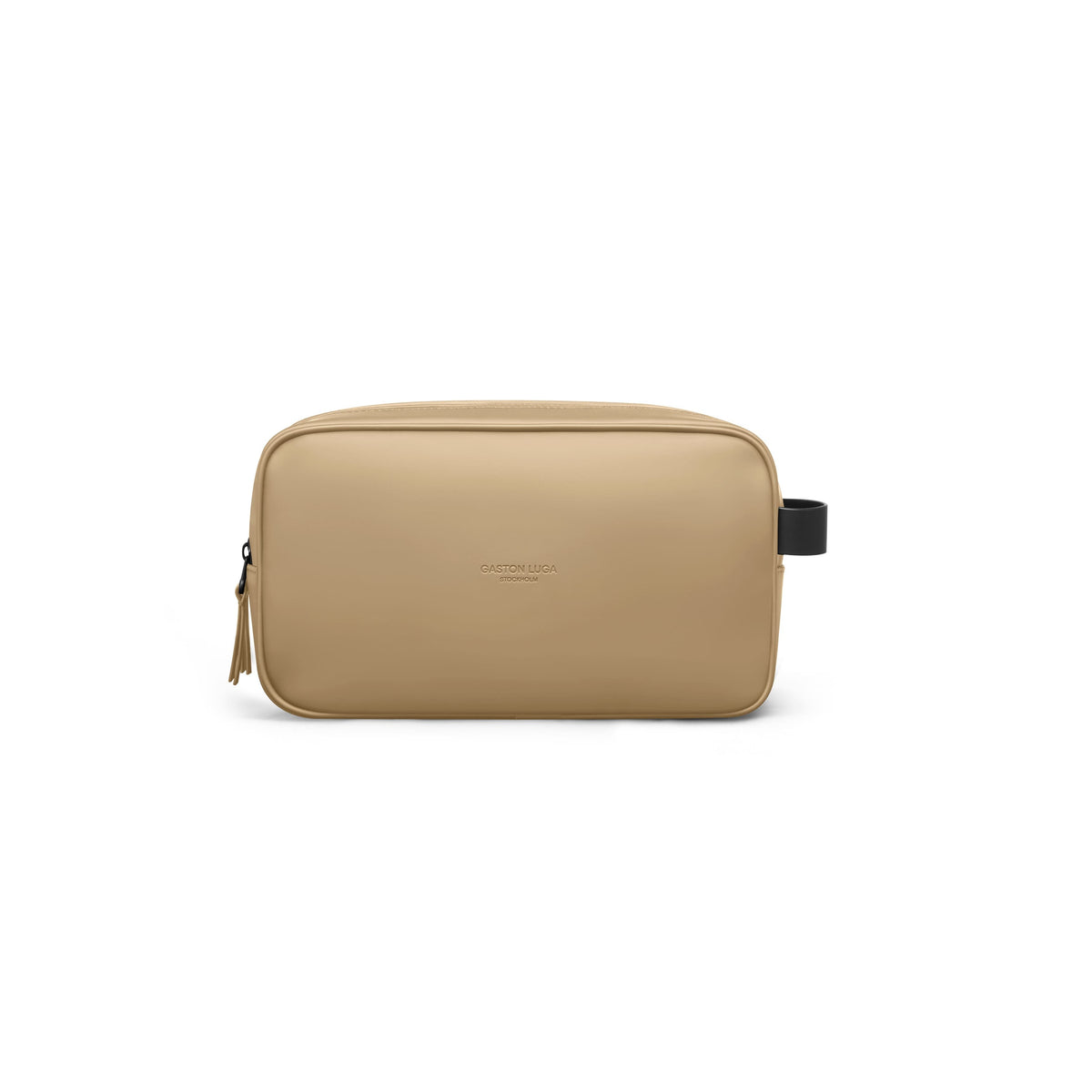 Gaston Luga-Gaston Luga Spläsh Toiletry Double Zipped Bag Latte-El Çantası-1-roqelvaxirum.shop