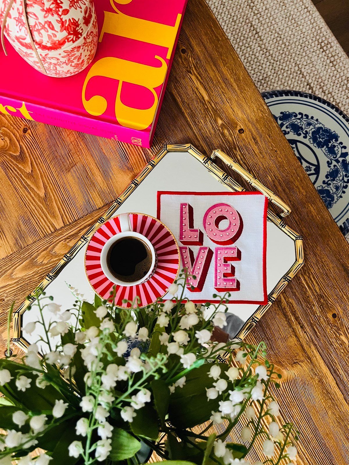 Love Desenli Kokteyl Peçete - ( 1 Adet )