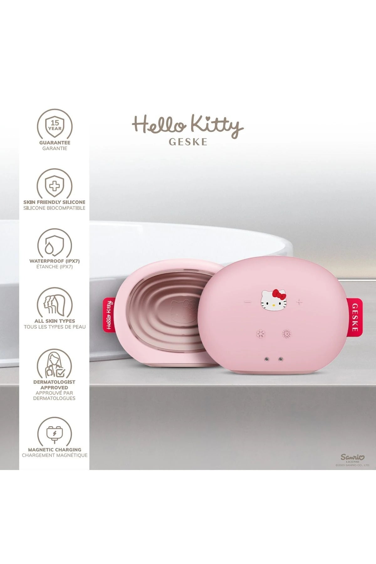 Geske-Hello Kitty Soğutma Ve Isıtmalı, Led Terapili Yüz Maskesi Bakım Cihazı | Sonic Warm & Cool Mask-Cilt Bakım Aletleri-4-roqelvaxirum.shop
