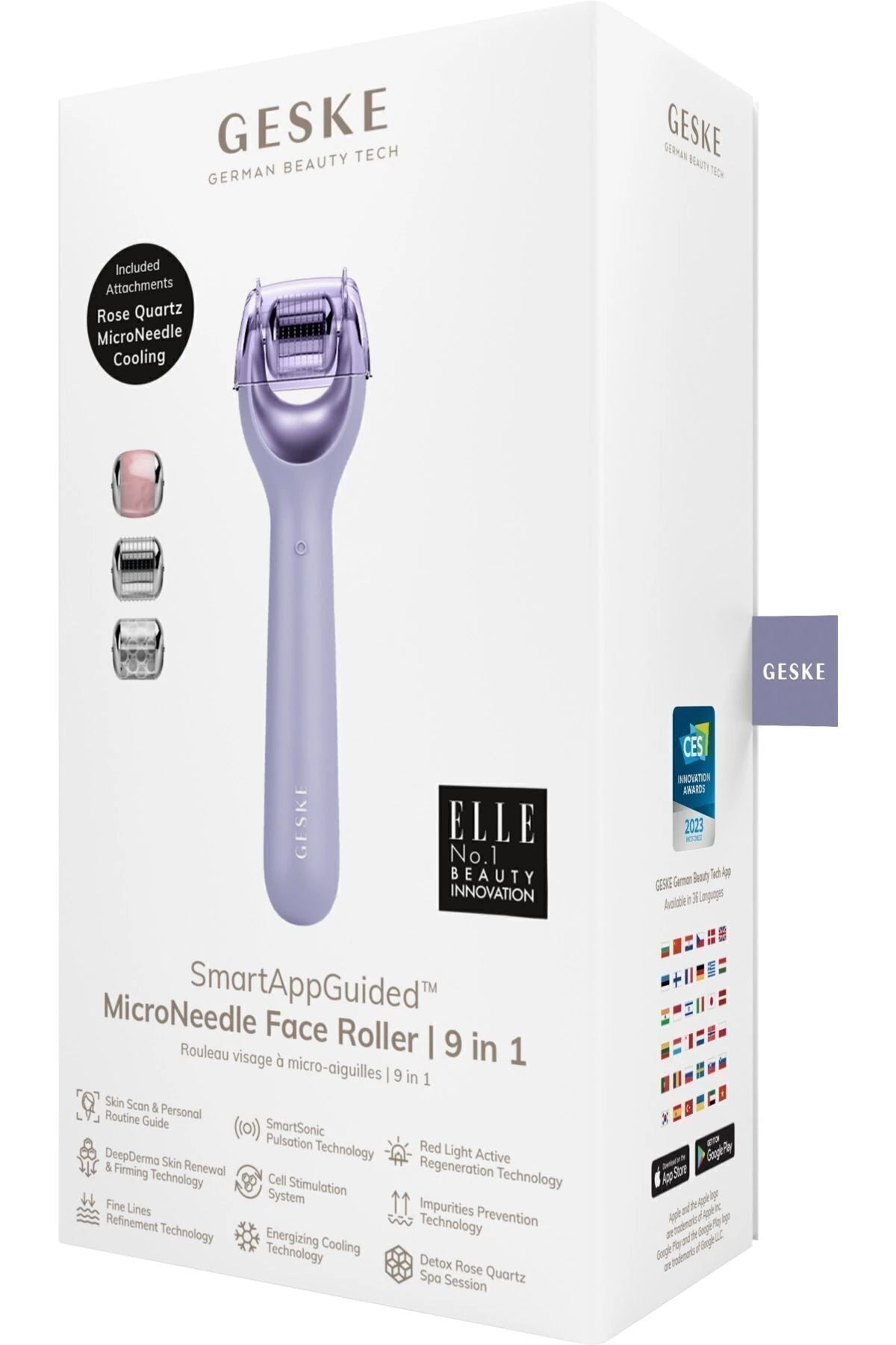 Geske-Mikro İğneli, Buz Başlığı, Pembe Kuvars Başlıklı Dermaroller Cihaz | Micro Needle Face Roller-Cilt Bakım Aletleri-30-roqelvaxirum.shop