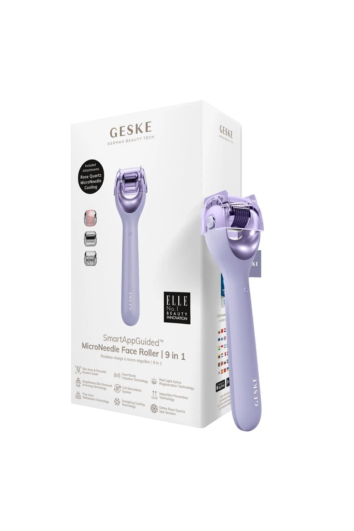 Geske-Mikro İğneli, Buz Başlığı, Pembe Kuvars Başlıklı Dermaroller Cihaz | Micro Needle Face Roller-Cilt Bakım Aletleri-31-roqelvaxirum.shop