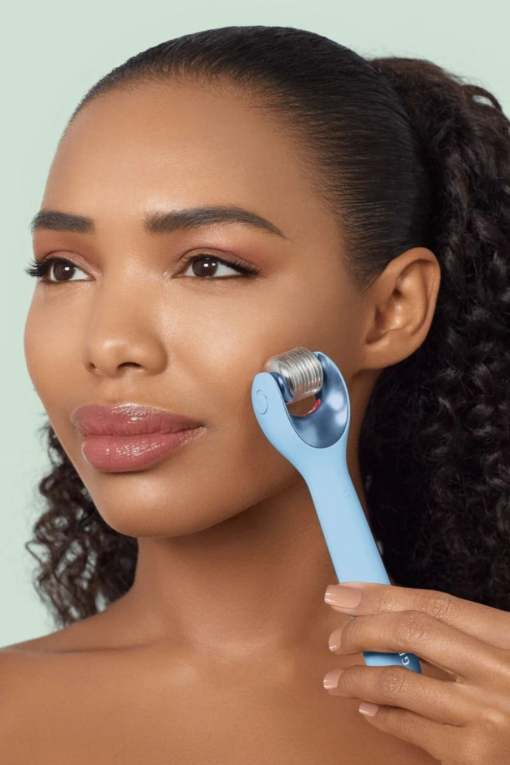 Geske-Mikro İğneli, Buz Başlığı, Pembe Kuvars Başlıklı Dermaroller Cihaz | Micro Needle Face Roller-Cilt Bakım Aletleri-36-roqelvaxirum.shop