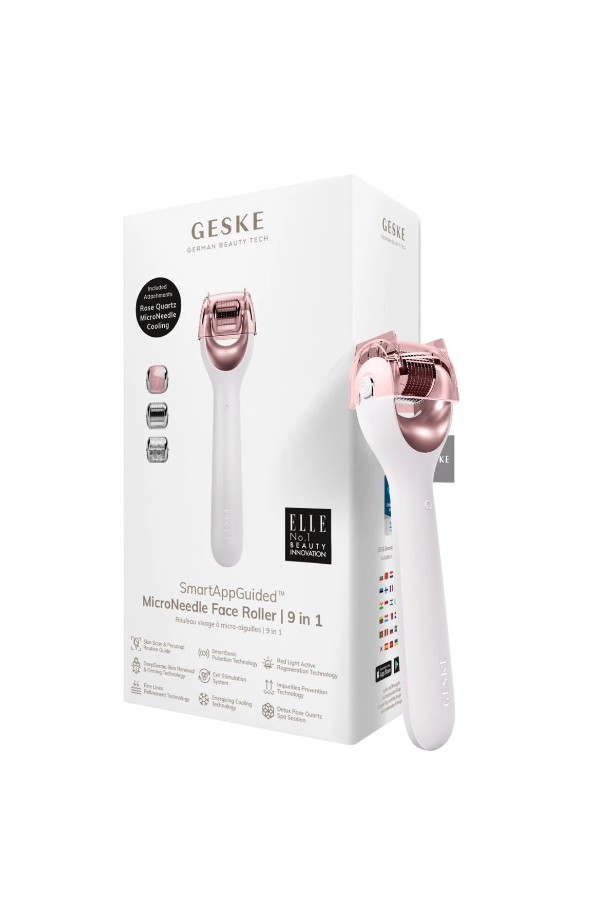 Geske-Mikro İğneli, Buz Başlığı, Pembe Kuvars Başlıklı Dermaroller Cihaz | Micro Needle Face Roller-Cilt Bakım Aletleri-7-roqelvaxirum.shop
