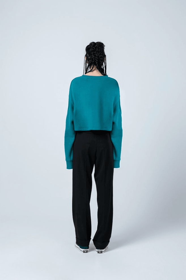Gruff-Green Crop-Sweatshirts & Hoodies-5-roqelvaxirum.shop