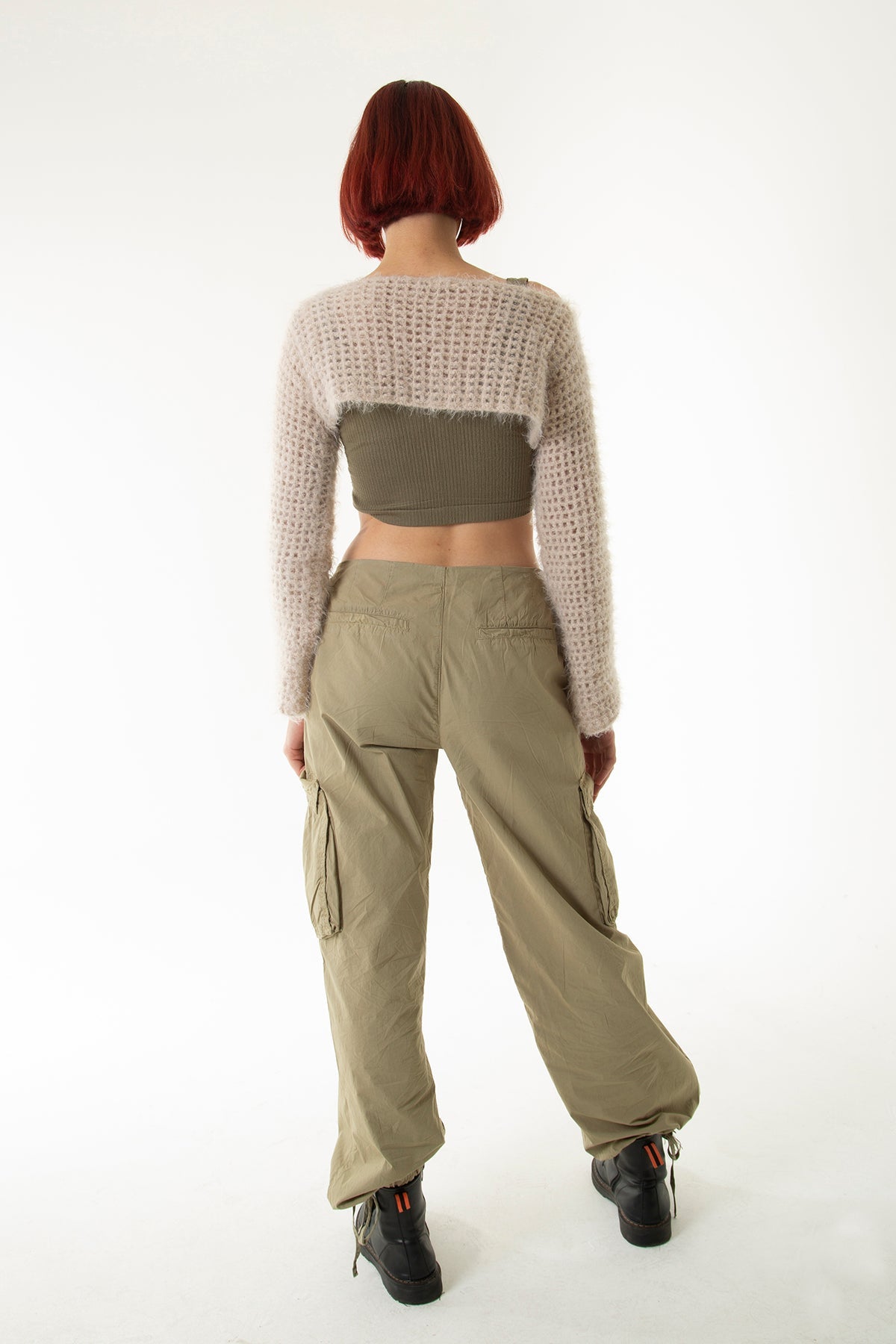 Handarte Los Angeles-Bej El Örgüsü Crop Top-Crop Top-5-roqelvaxirum.shop