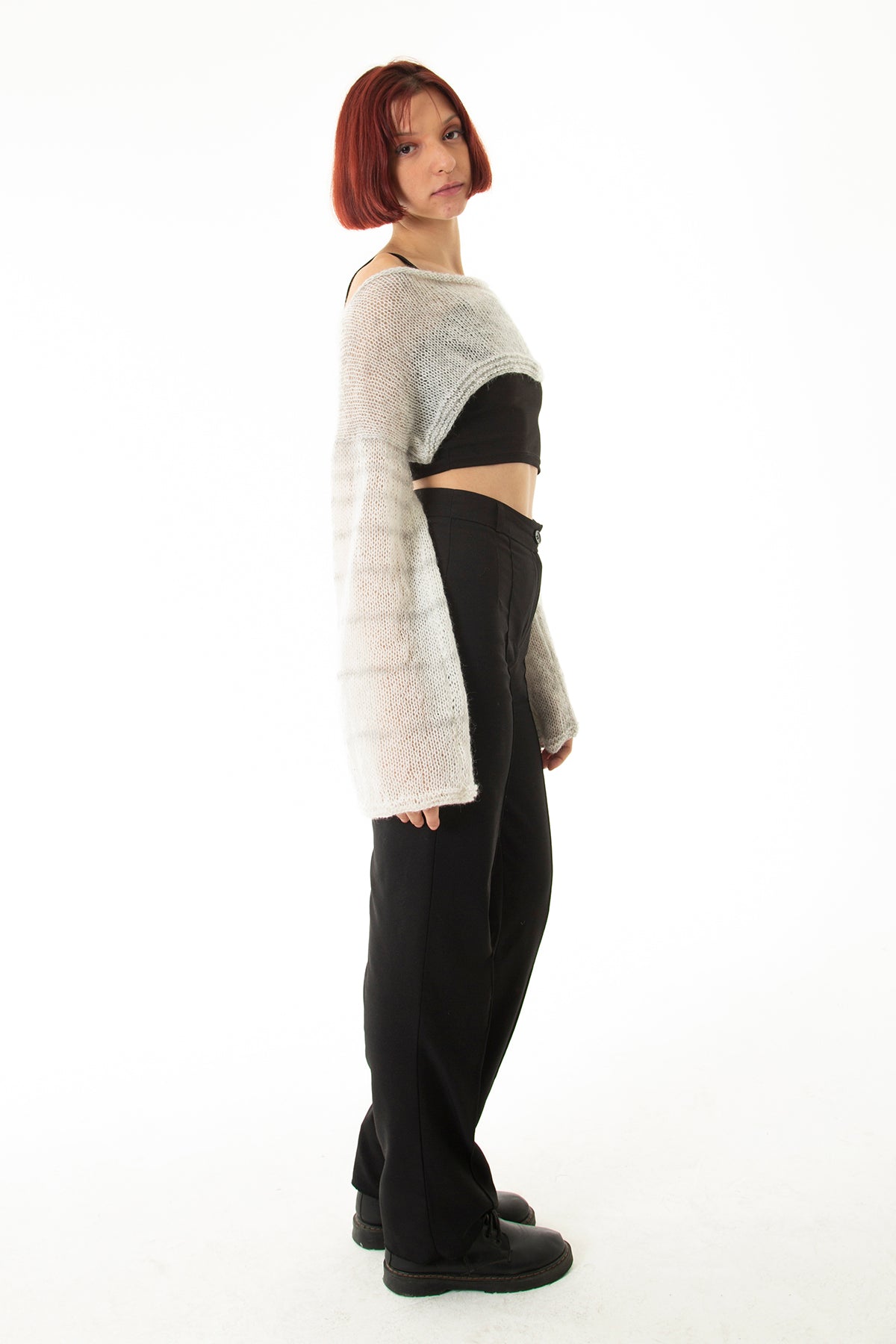 Handarte Los Angeles-Gri Salaş Angora Crop Top-Crop Top-10-roqelvaxirum.shop
