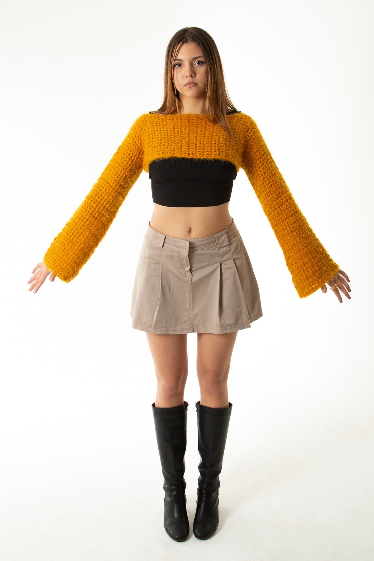 Handarte Los Angeles-Hardal El Örgüsü Crop Top-Crop Top-1-roqelvaxirum.shop