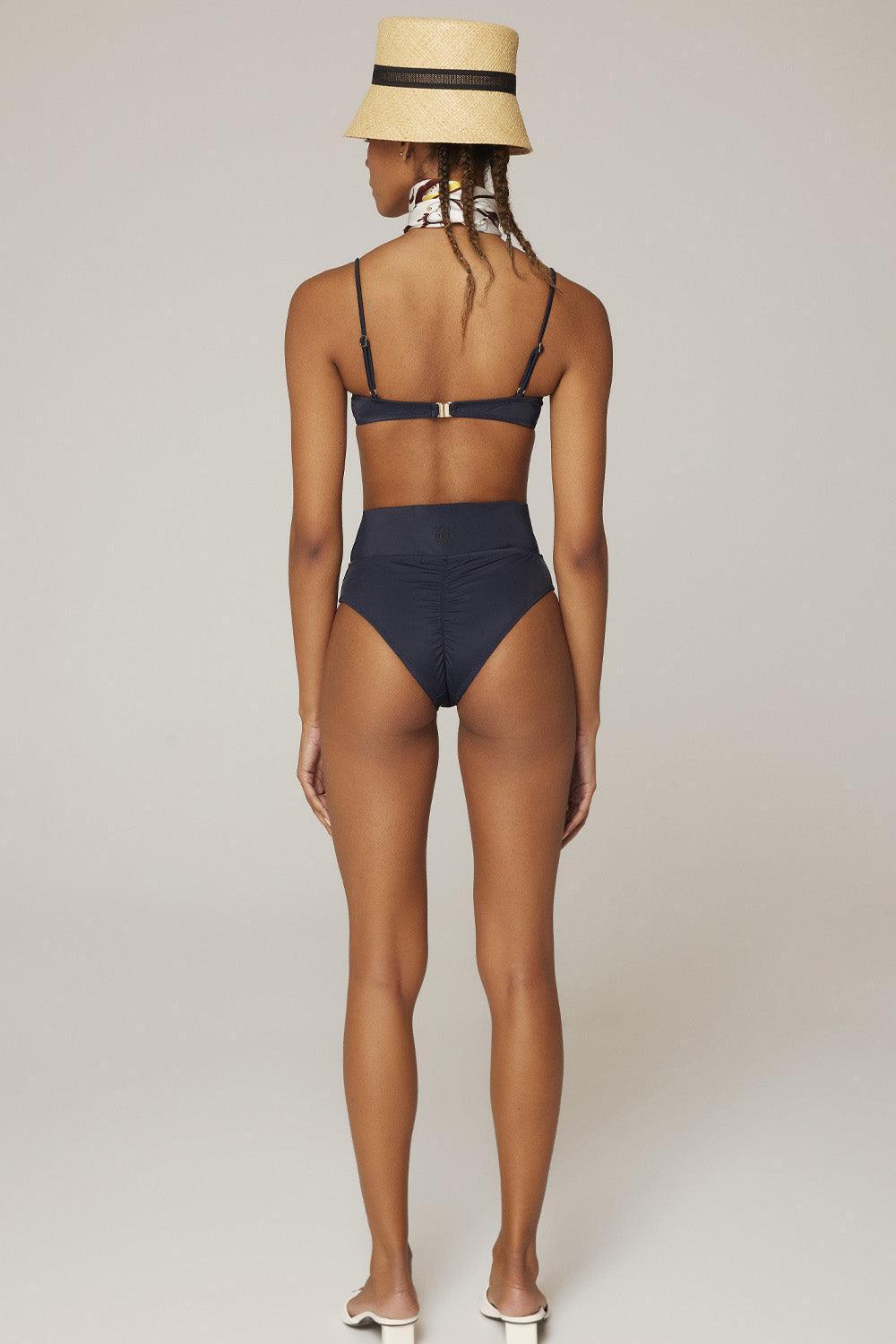 Haracci-Solana Pin-up Yüksek Belli Derin Koyu Lacivert Bikini Set-Bikini & Mayo-2-roqelvaxirum.shop
