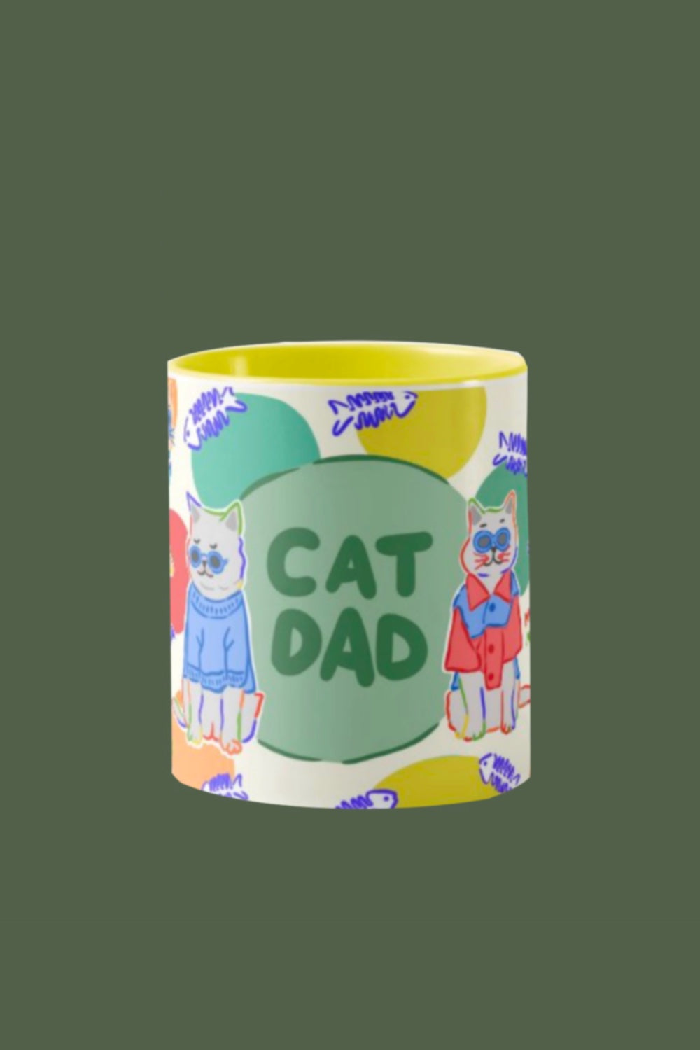 Hello Melody-Cat Dad Kupa-Bardak-1-roqelvaxirum.shop