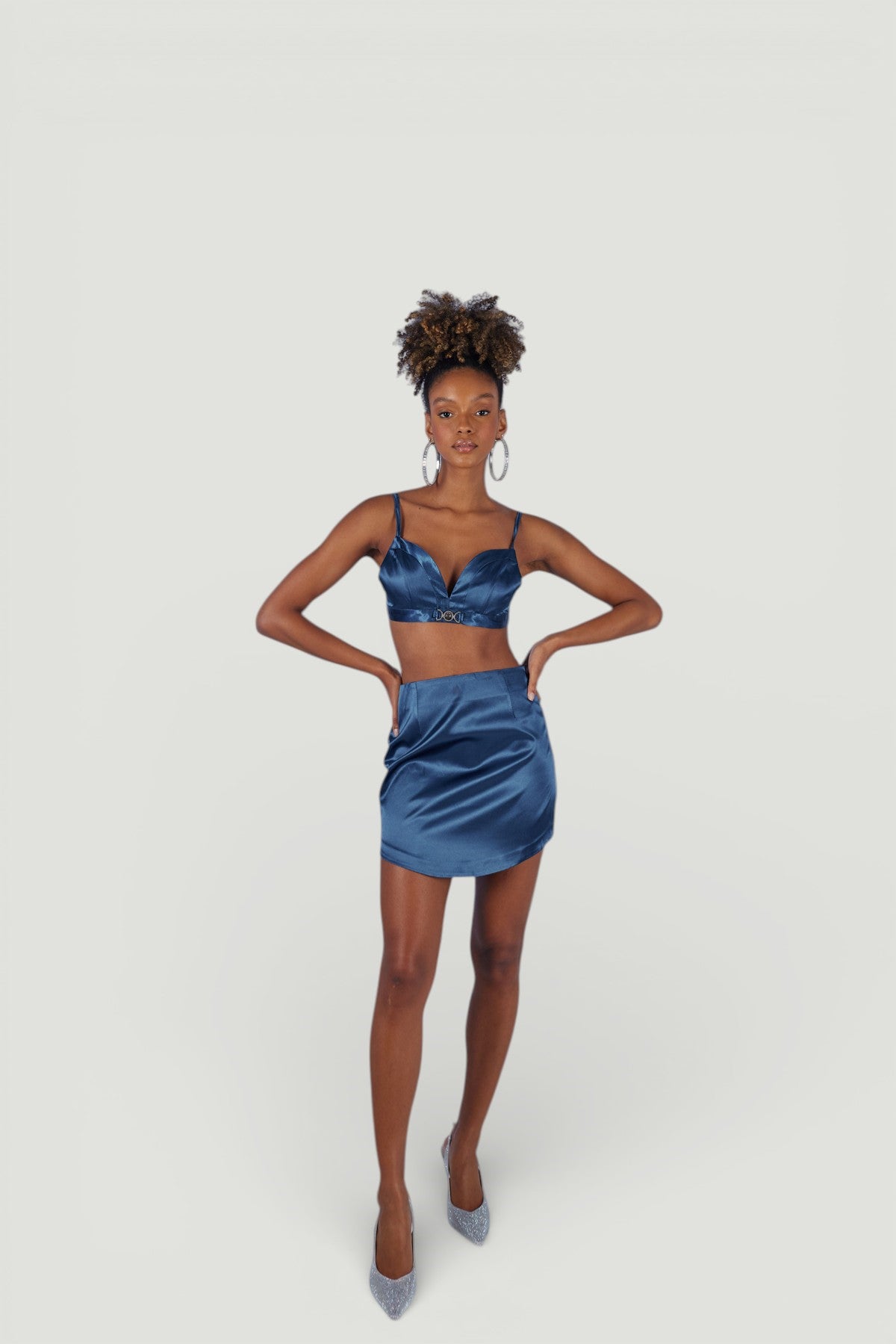 Holly Lolly-Fancy Mini Boy Fermuarlı Saten Etek – Laci̇vert-Etek-3-roqelvaxirum.shop