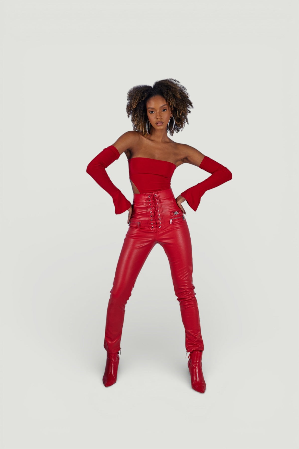 Holly Lolly-Vegan Deri Pantolon – Kirmizi-Pantolon-1-roqelvaxirum.shop
