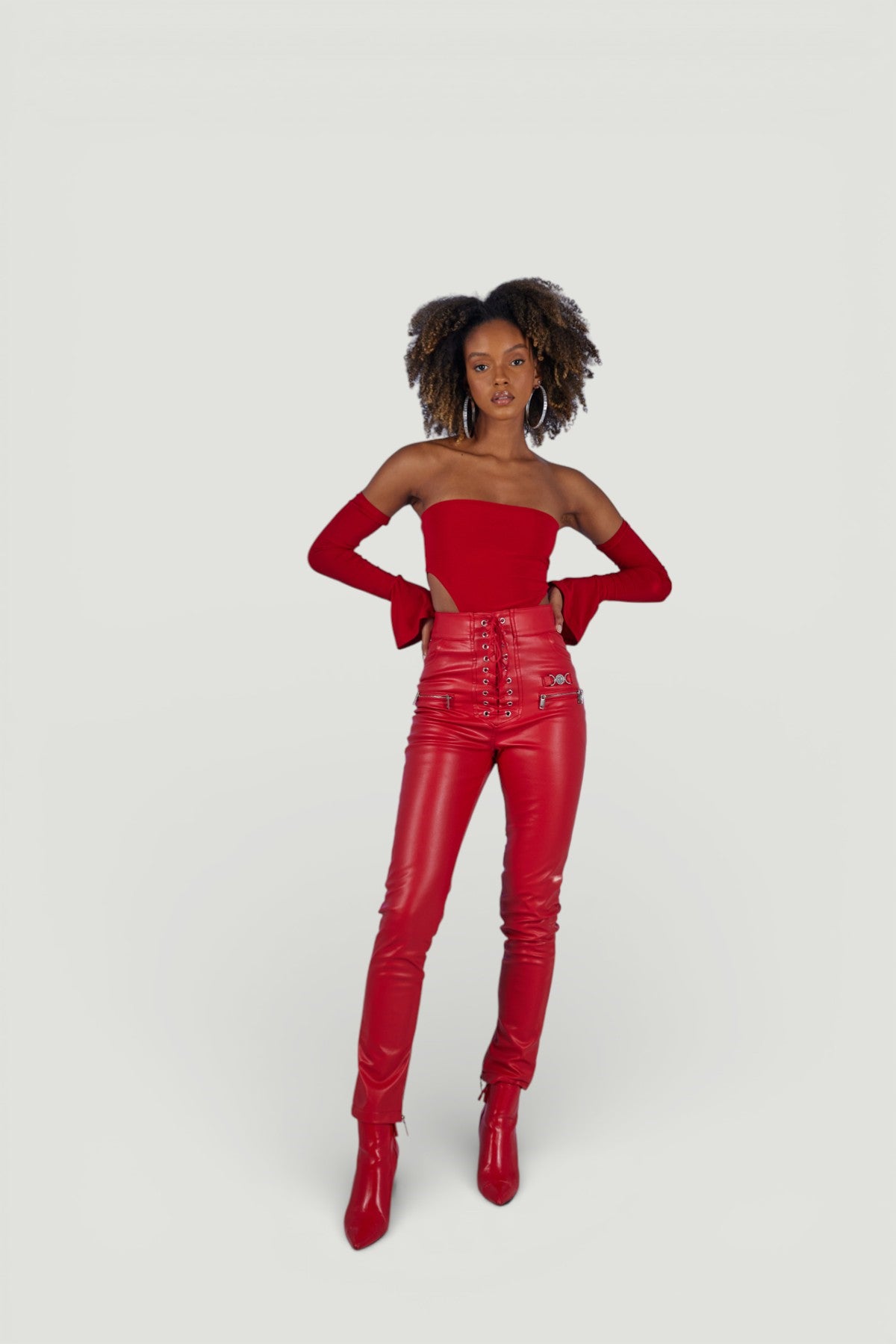 Holly Lolly-Vegan Deri Pantolon – Kirmizi-Pantolon-3-roqelvaxirum.shop