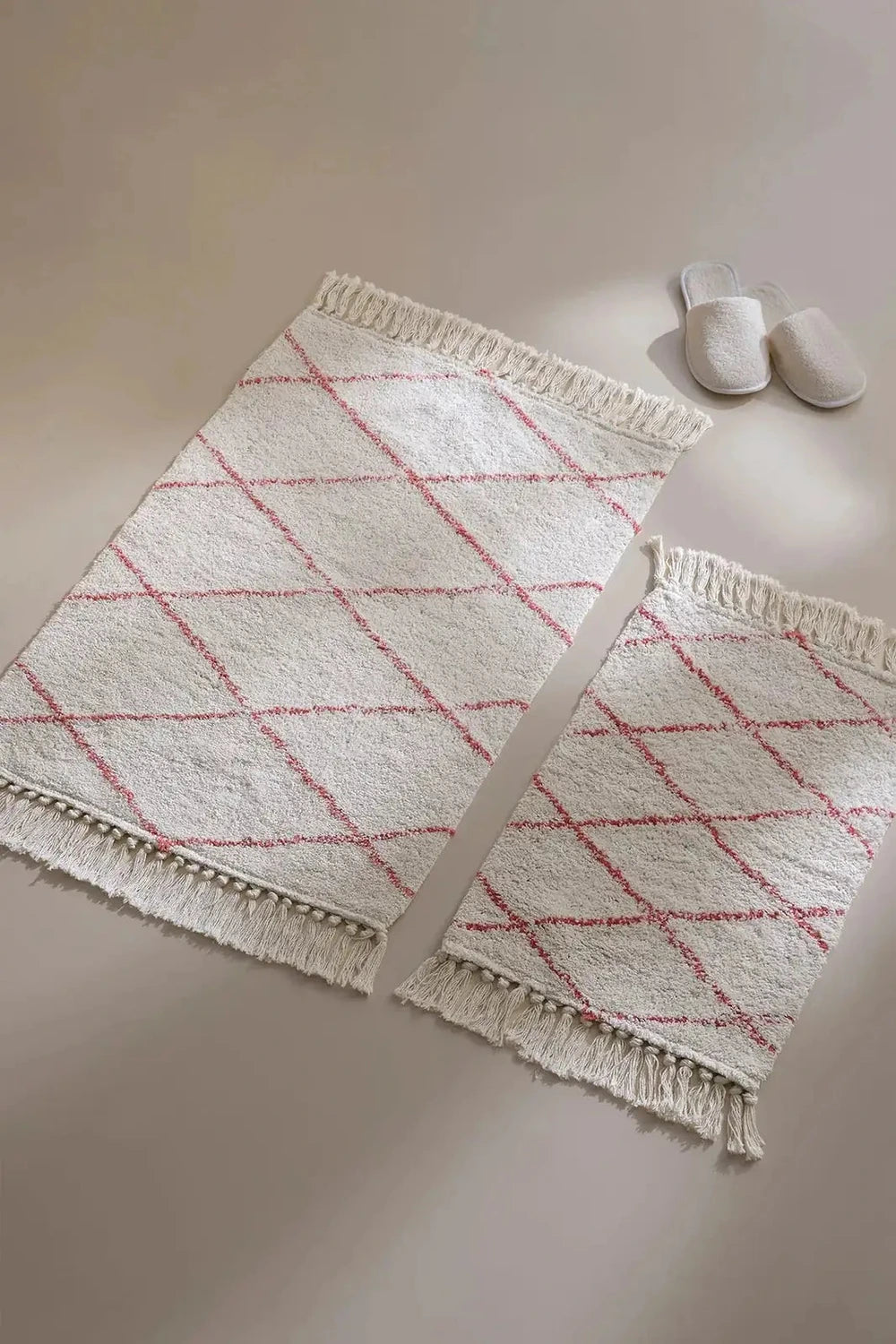 İRYA-Grace 2’Li Takım Banyo Paspası %100 Pamuk 40X60 + 60X90-Paspas-3-roqelvaxirum.shop