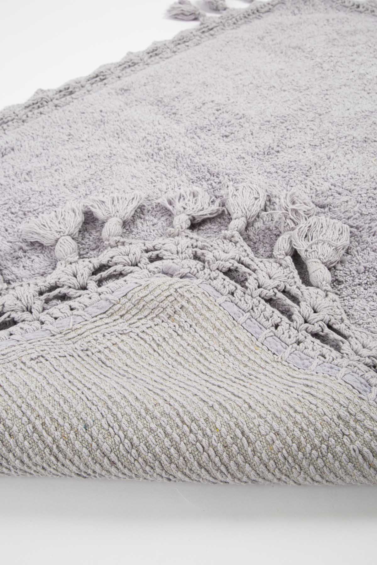 İRYA-Lorna Tekli Banyo Paspası %100 Pamuk 70X110 Lila-Paspas-5-roqelvaxirum.shop