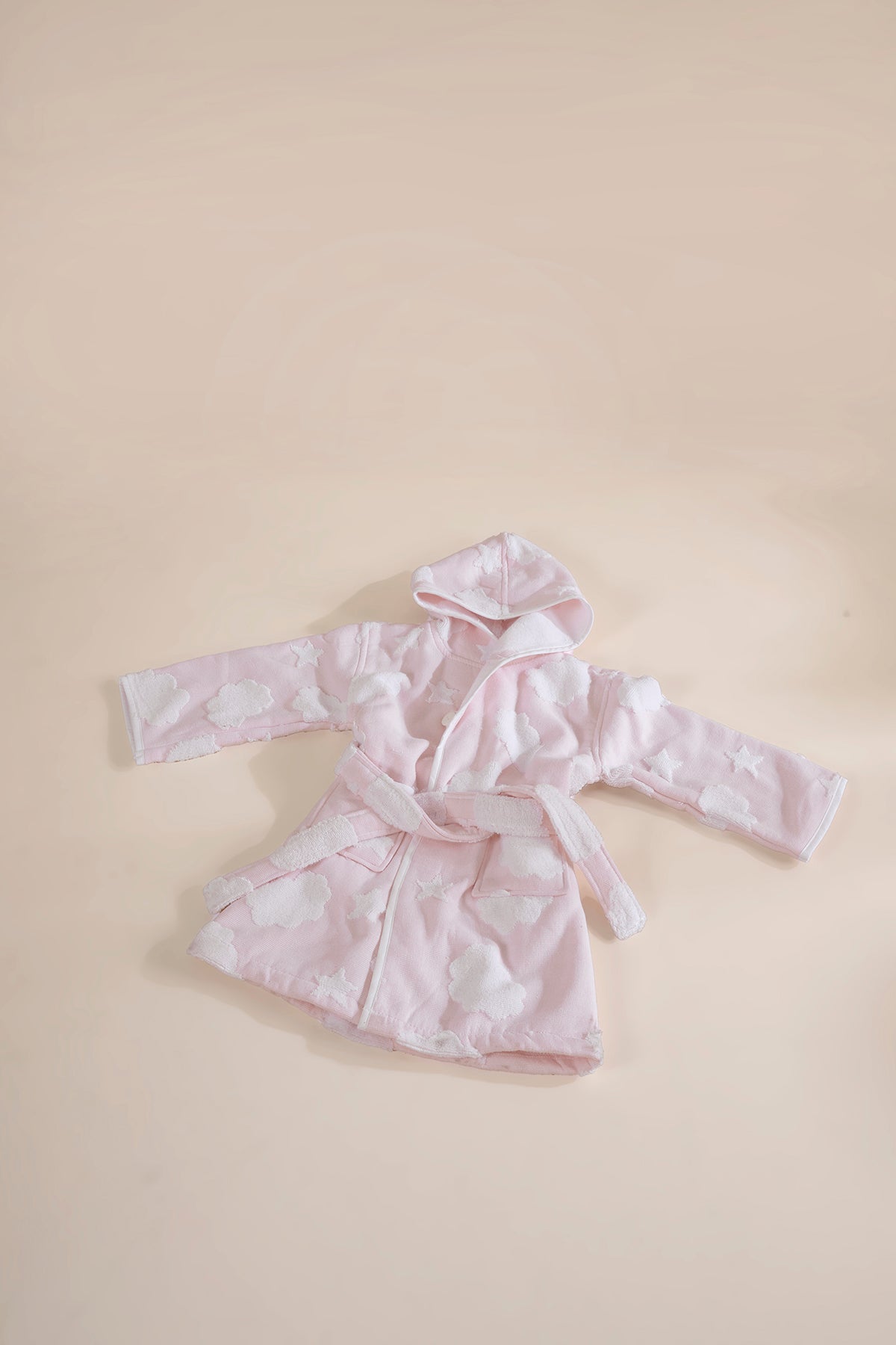 İRYA-My Cloudy Sky Çocuk Bornoz Pembe-Bornoz-2-roqelvaxirum.shop