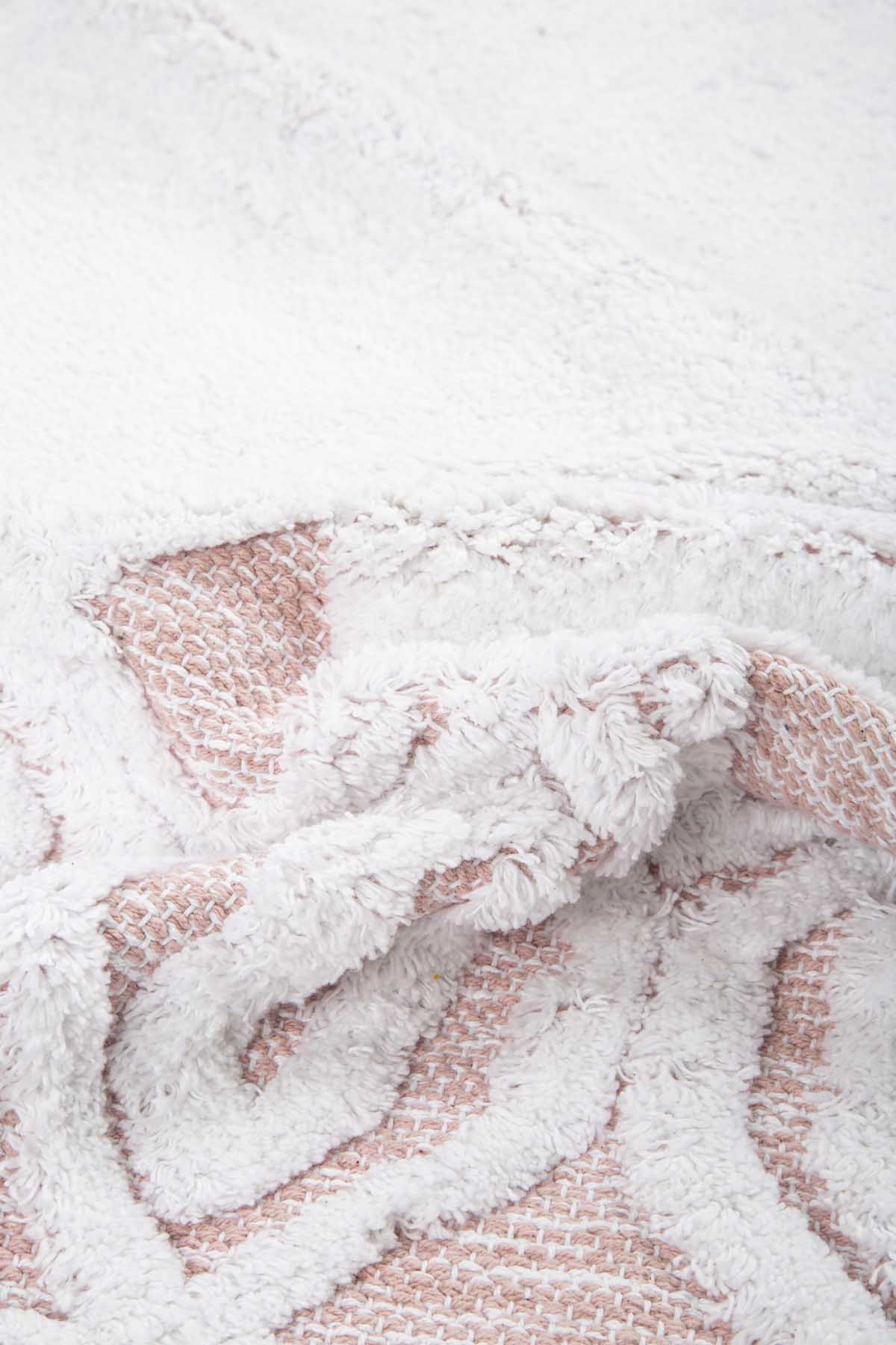 İRYA-Sherry 2’Li Takım Banyo Paspası %100 Pamuk 40X60 + 60X90 Pembe-Paspas-3-roqelvaxirum.shop