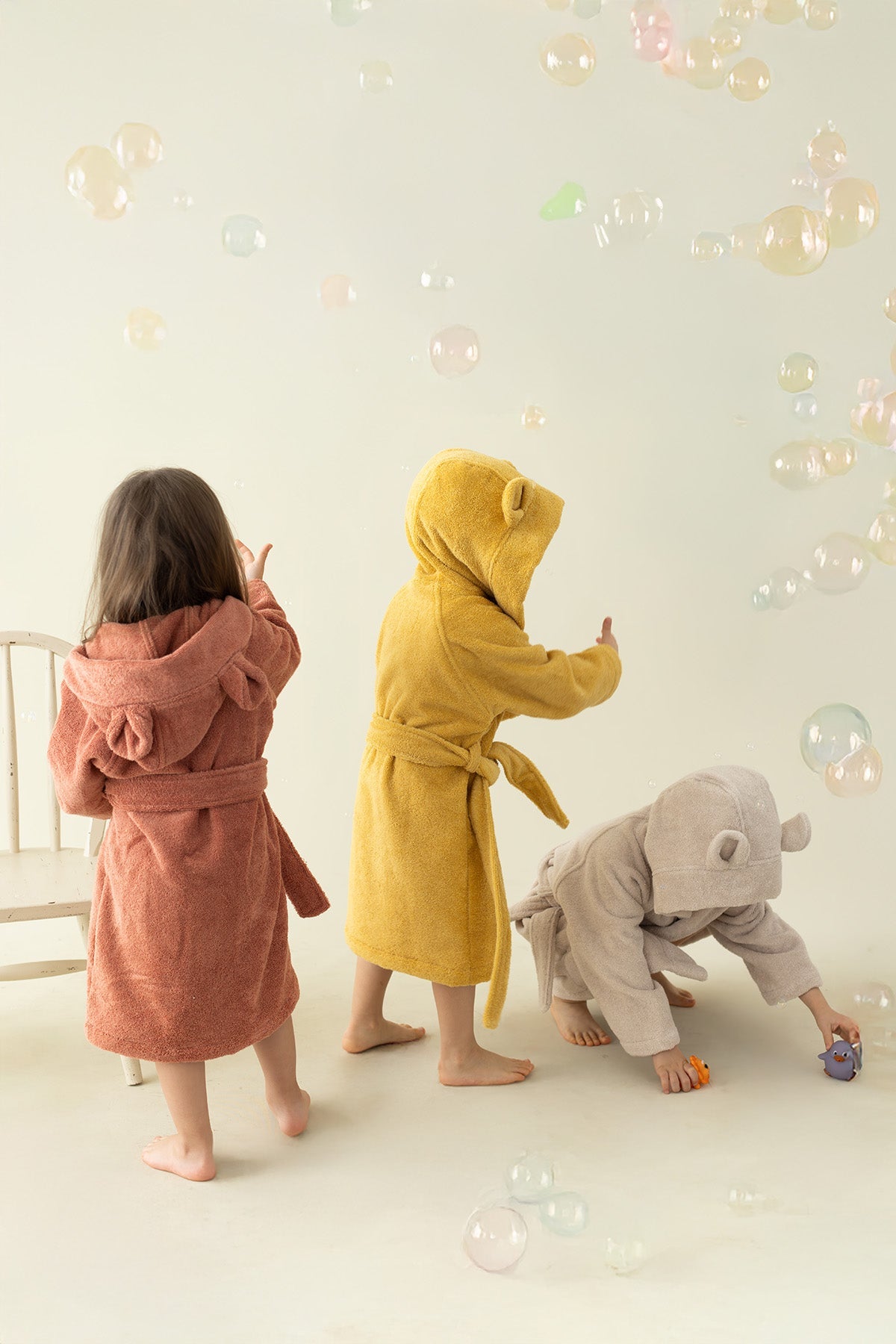 İRYA-Tiny Bear Organik Pamuk Çocuk Bornoz Kiremit-Bornoz-4-roqelvaxirum.shop