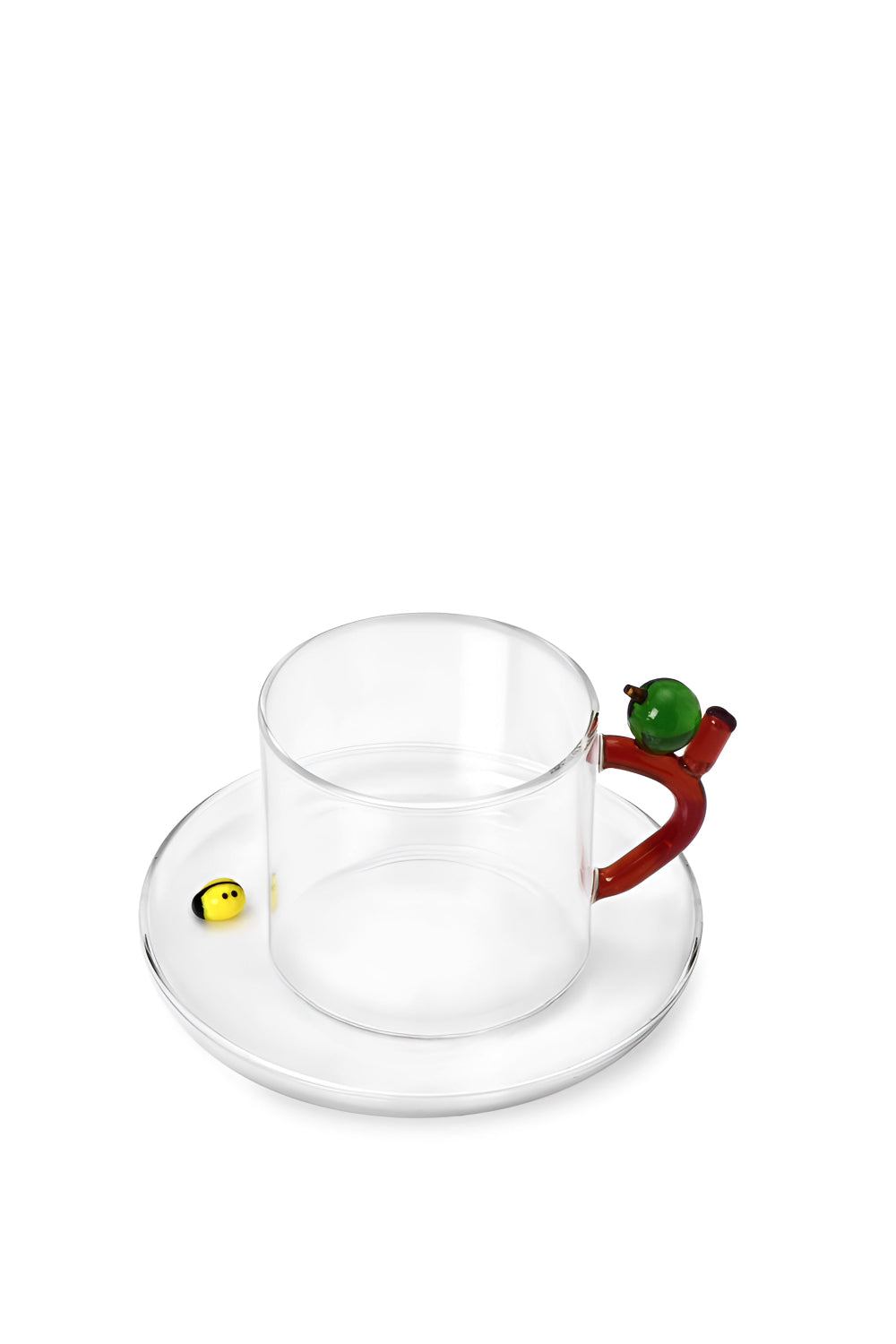 Ichendorf Milano-Elma Ve Uğur Böceği Figürlü Borosilikat Cam Çay Fincanı-Çay Fincanı-1-roqelvaxirum.shop