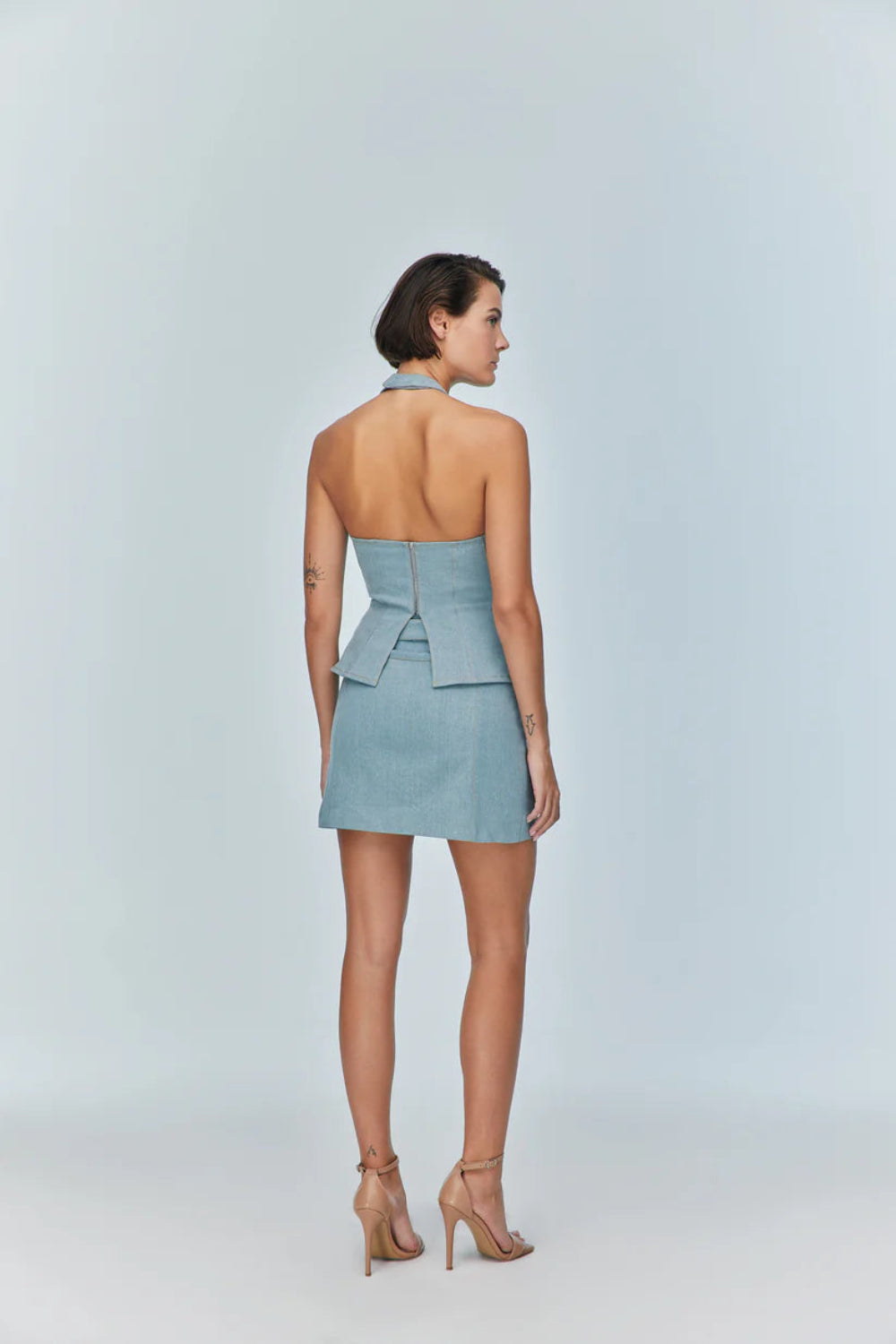 Jendue-Monte J Logo Belted Skirt-Etek-3-roqelvaxirum.shop