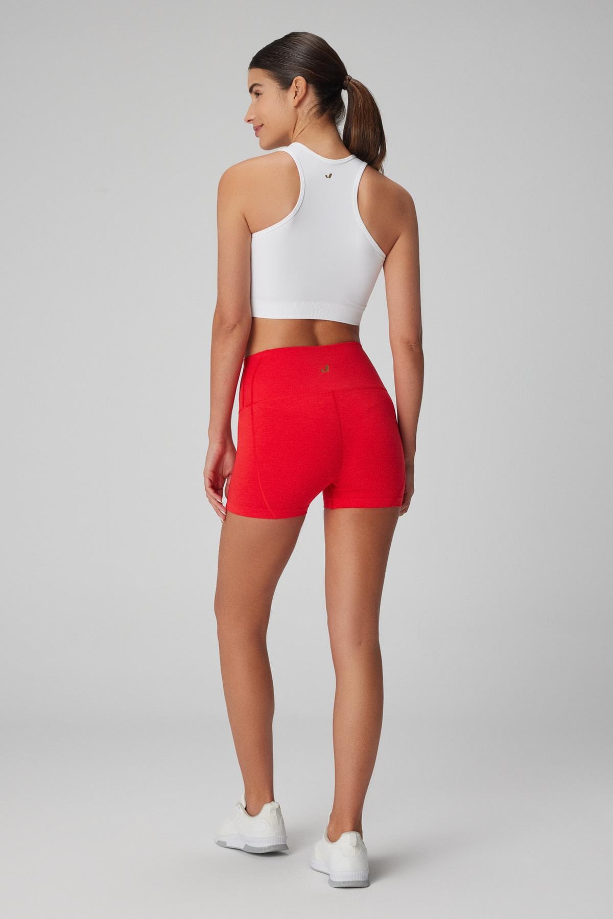 Jerf-Aruba Toparlayıcı Mini Şort Kırmızı-Tayt-4-roqelvaxirum.shop