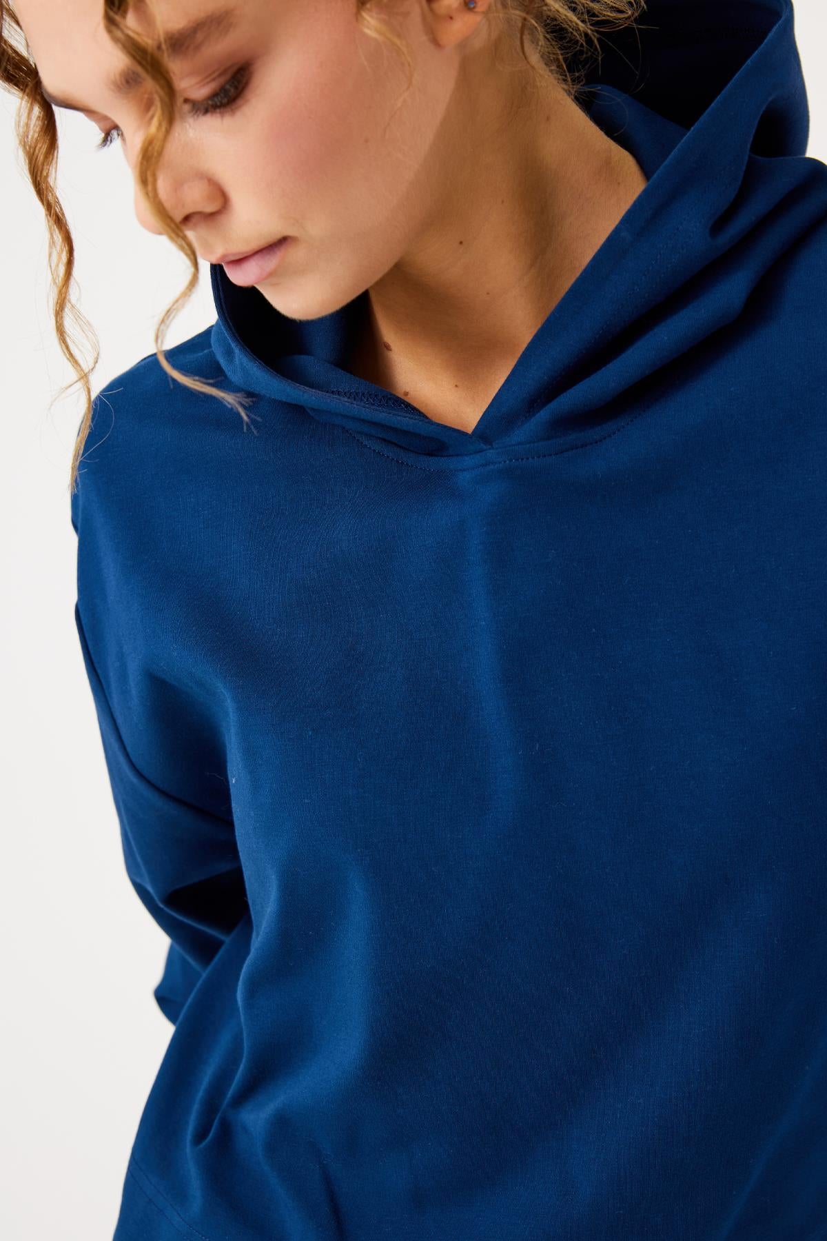 Jerf-Aura Casual Hoodie Lacivert-Sweatshirts & Hoodies-4-roqelvaxirum.shop