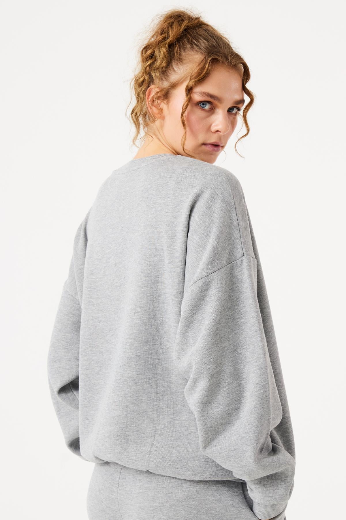 Jerf-Aura Sweatshirt Gri Melanj-Sweatshirts & Hoodies-2-roqelvaxirum.shop