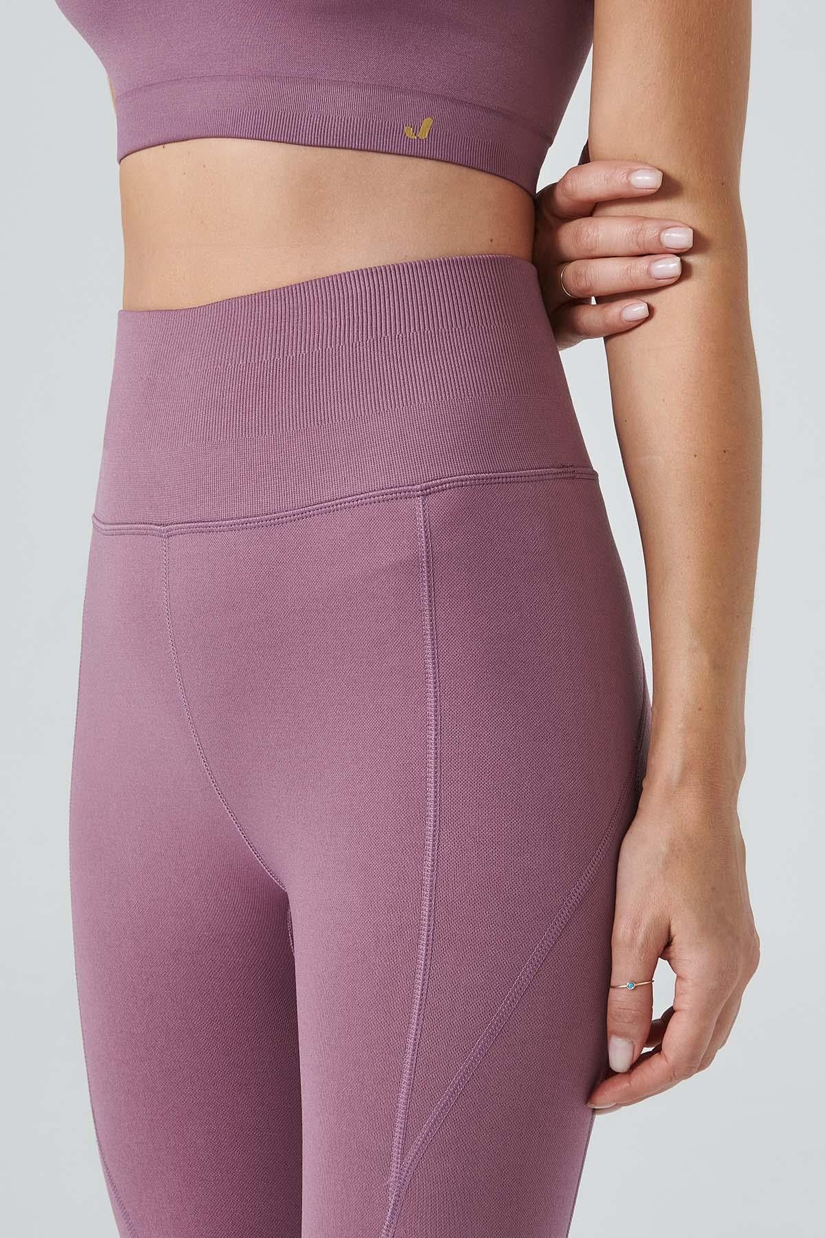 Jerf-Pine Yüksek Bel & Toparlayıcı Tayt Pastel Lila-Tayt-3-roqelvaxirum.shop