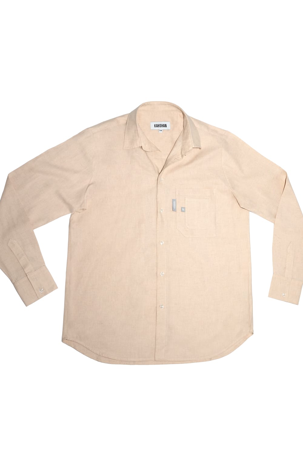 Kahshan-Beige 'saint' Women Oversize Linen Shirt-Gömlek-4-roqelvaxirum.shop