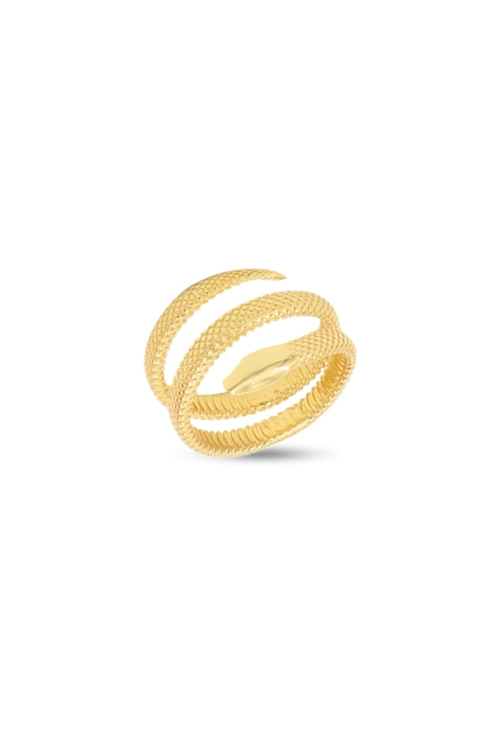 Kimolos-Serpentine Coil 925 Ayar Gümüş Gold Renk Yılanlı Yüzük-Yüzük-1-roqelvaxirum.shop