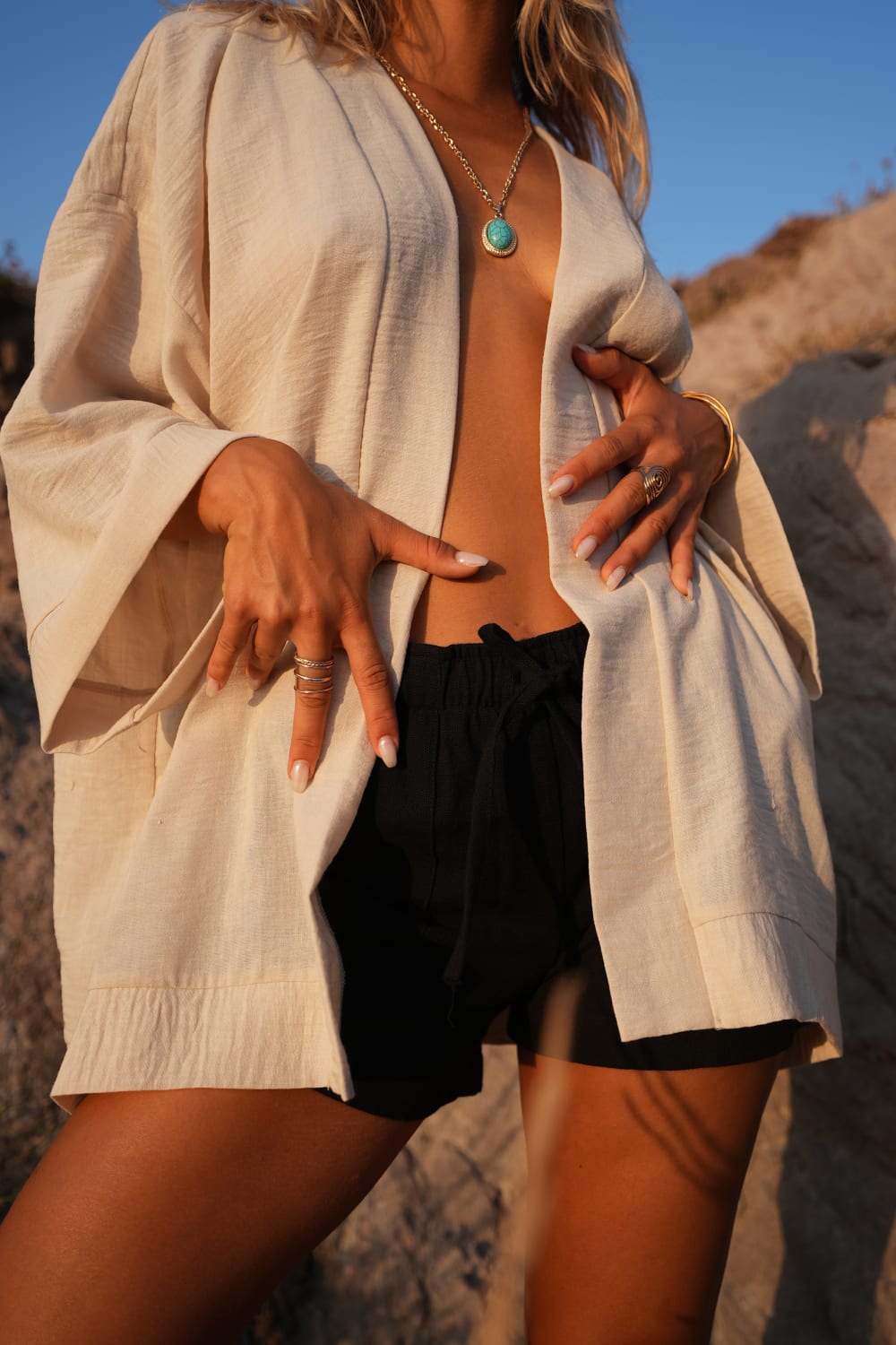 Koi People-%100 Keten Oversize Kimono-Kimono-2-roqelvaxirum.shop