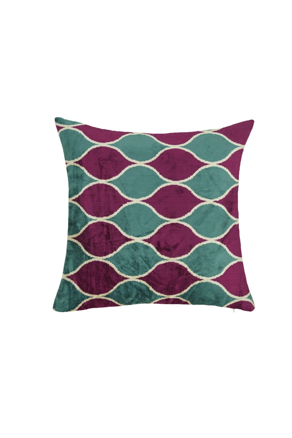 La Casa Antica-İpek Kadife İkat Yastık Kılıfı (50x50cm)-Yastık Kılıfı-1-roqelvaxirum.shop