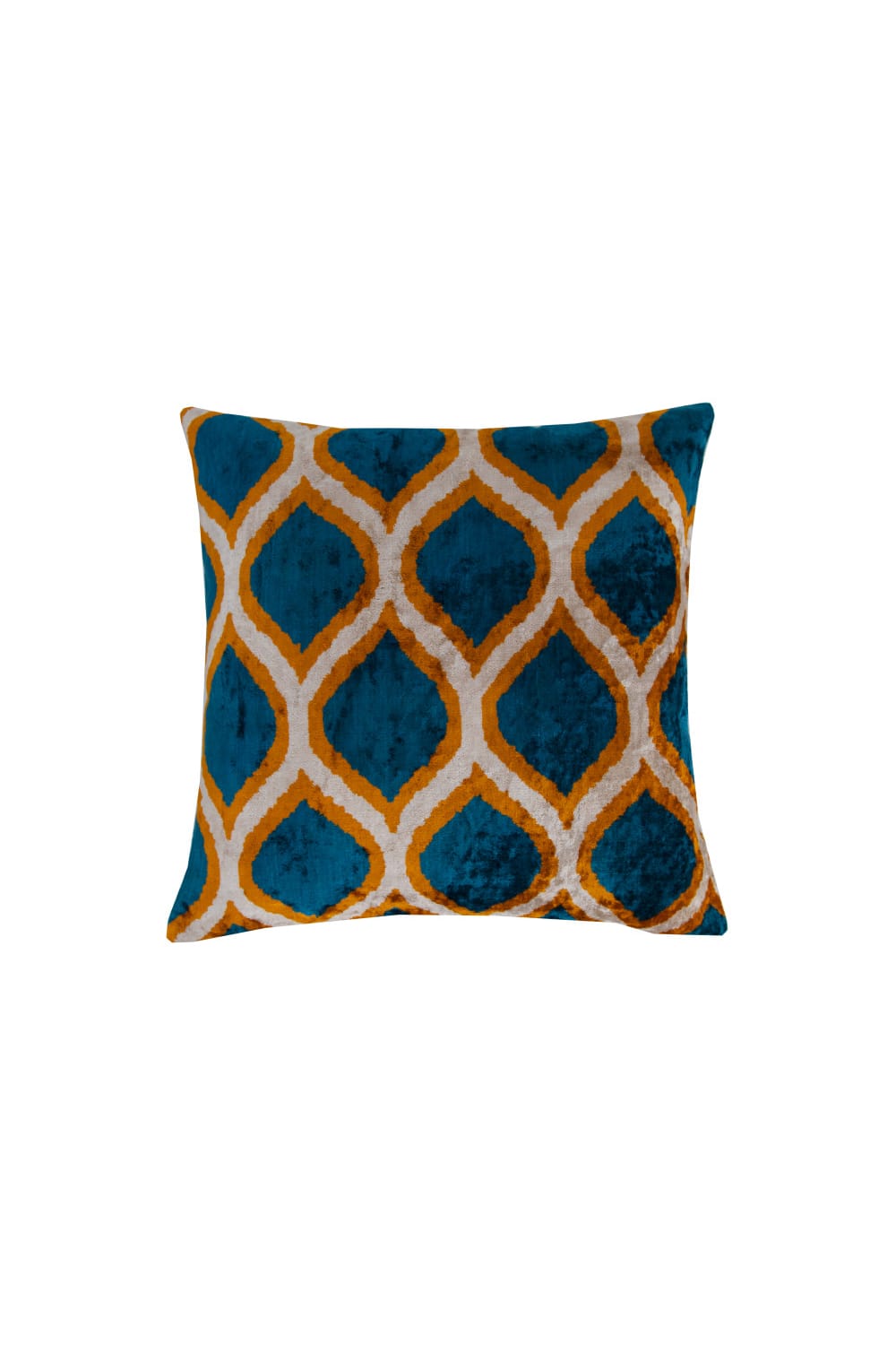 La Casa Antica-İpek Kadife İkat Yastık Kılıfı (50x50cm)-Yastık Kılıfı-1-roqelvaxirum.shop
